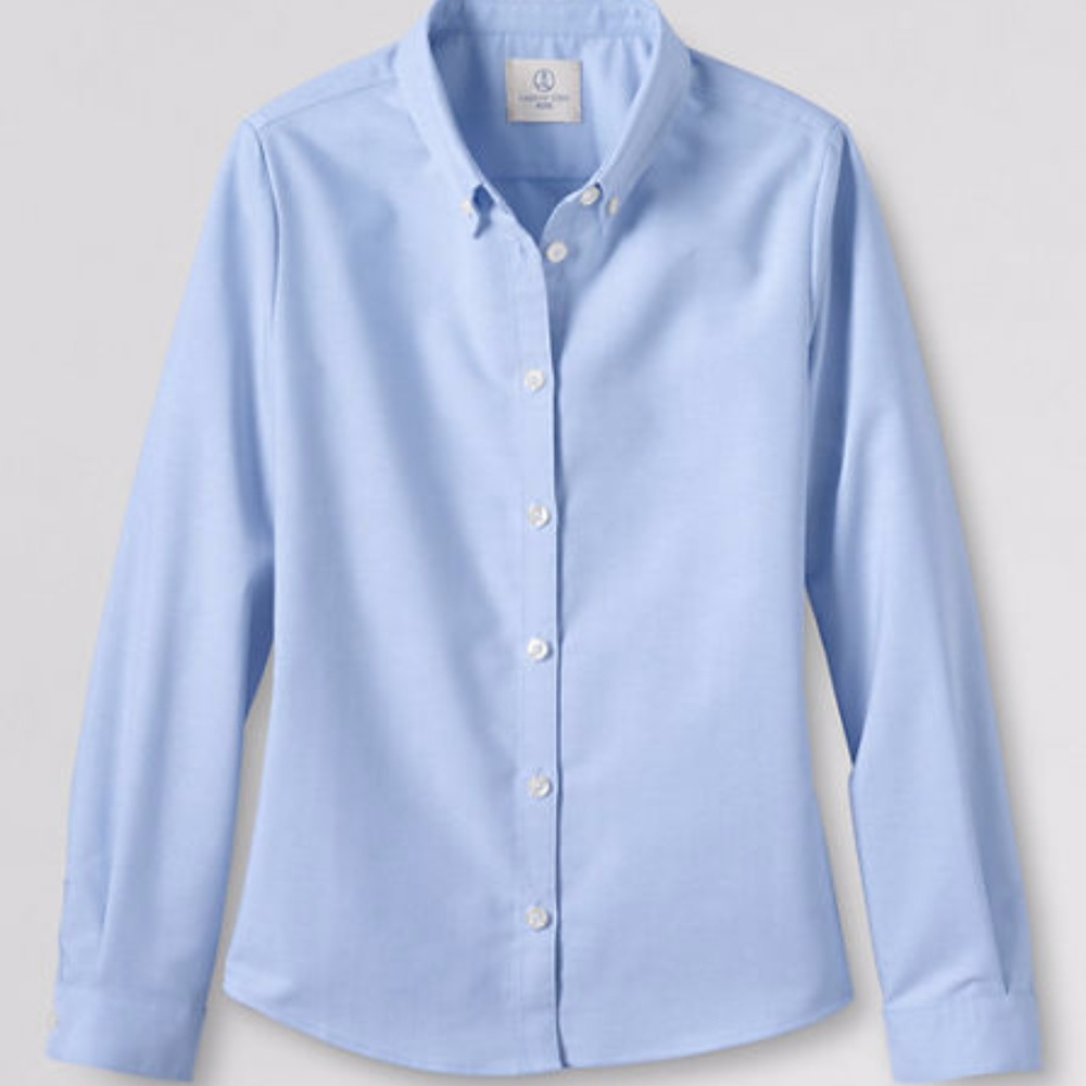 NWOT--Lands' End Oxford Button Down Blue, M/8